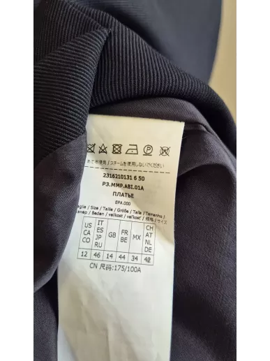 Sukienka koktajlowa MaxMara Midi Granatowa z Bufiastym Rękawem Rozmiar 42