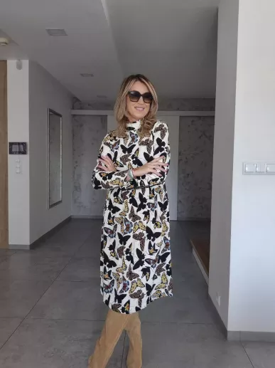 Riani sukienka midi w motyle – elegancja premium | Stylowy Komis