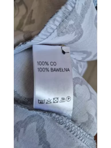 Bizuu sukienka maxi bawełniana w kwiaty błękitno-czarne