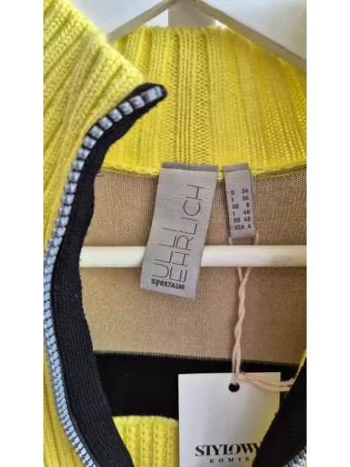 Ullrich Sportalm sweter-sukienka z wełną merino żółta