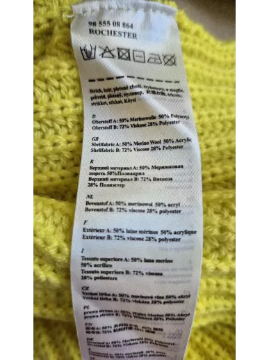 Ullrich Sportalm sweter-sukienka z wełną merino żółta