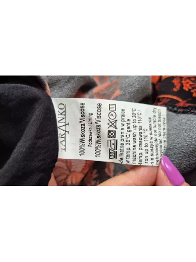 Taranko sukienka kopertowa w kwiaty czerń czerwień r.36 – Stylowy Komi