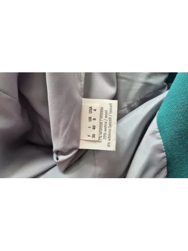 La Mania zielona sukienka ołówkowa z poduszkami r. 36