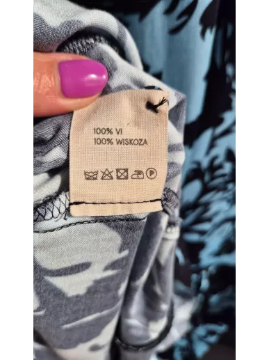 Bizuu sukienka midi czarno-turkusowa r. 38 | Stylowy Komis