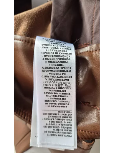 Liu Jo spodnie z ekoskóry brązowe z paskiem | Stylowy Komis