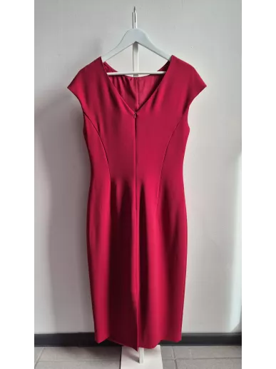 Sukienka MaxMara Studio malinowa czerwień, rozmiar 42 – Stylowy Komis