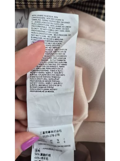 Żakiet w kratę księcia Walii ze złotymi guzikami | Stylowy Komis