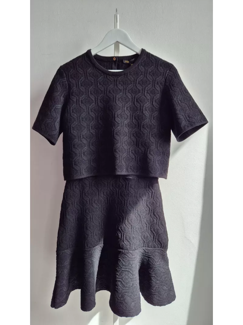 Sukienka Maje Paris czarna zestaw 2w1 z topem rozmiar 38 – Stylowy Kom