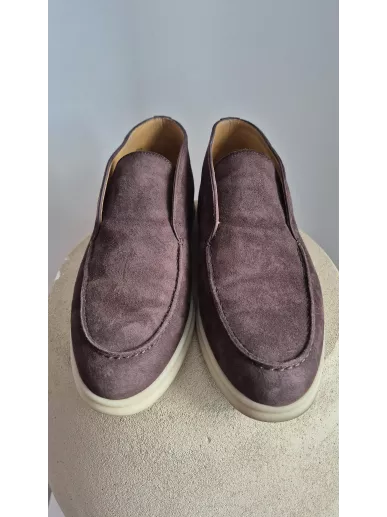 Loro Piana Open Walk damskie mokasyny zamszowe – Stylowy Komis