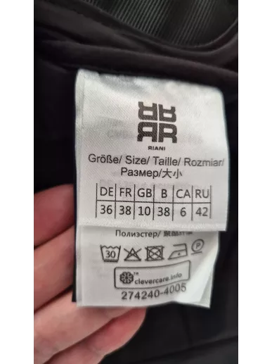 Czarna pikowana spódnica Riani mini rozm. 38| Stylowy Komis