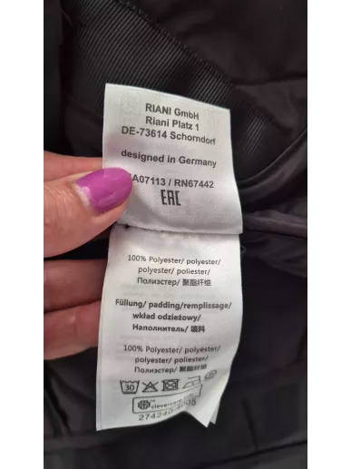 Czarna pikowana spódnica Riani mini rozm. 38| Stylowy Komis