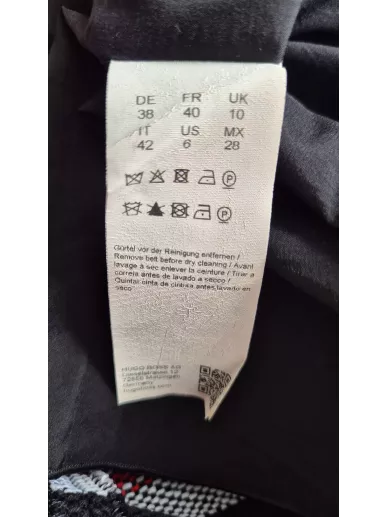 Hugo Boss sukienka w pasy granatowa r. 38 | Stylowy Komis