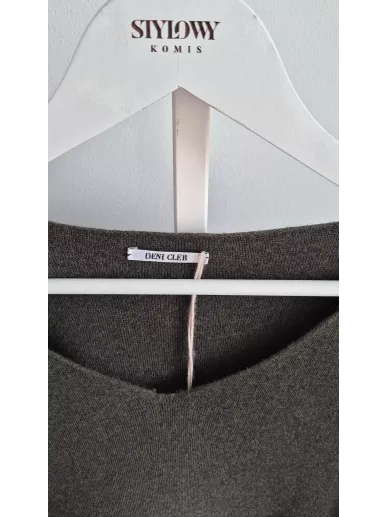 Deni Cler sukienka wełniana oliwkowa M – Stylowy Komis