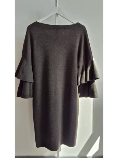 Deni Cler sukienka wełniana oliwkowa M – Stylowy Komis