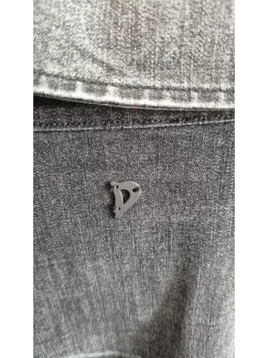 Dondup koszula jeansowa czarna denim western fit Made in Italy r. 38 polski