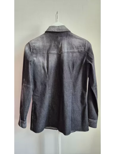 Dondup koszula jeansowa czarna denim western fit Made in Italy r. 38 polski