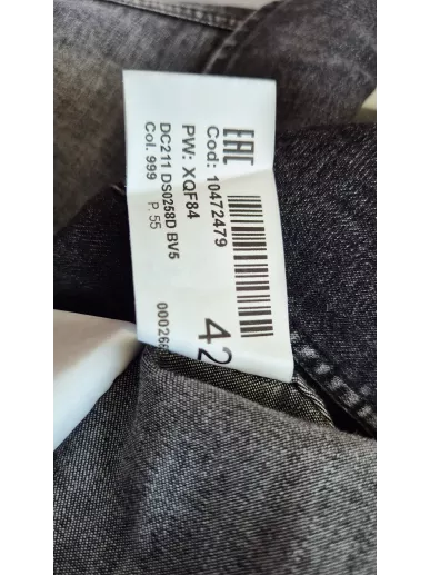 Dondup koszula jeansowa czarna denim western fit Made in Italy r. 38 polski