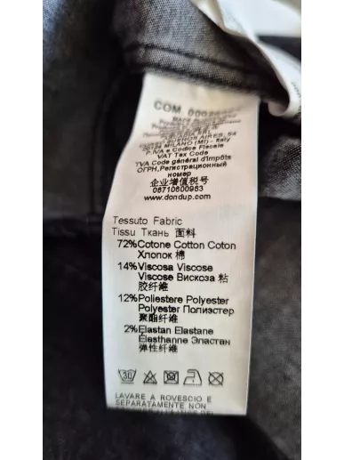 Dondup koszula jeansowa czarna denim western fit Made in Italy r. 38 polski