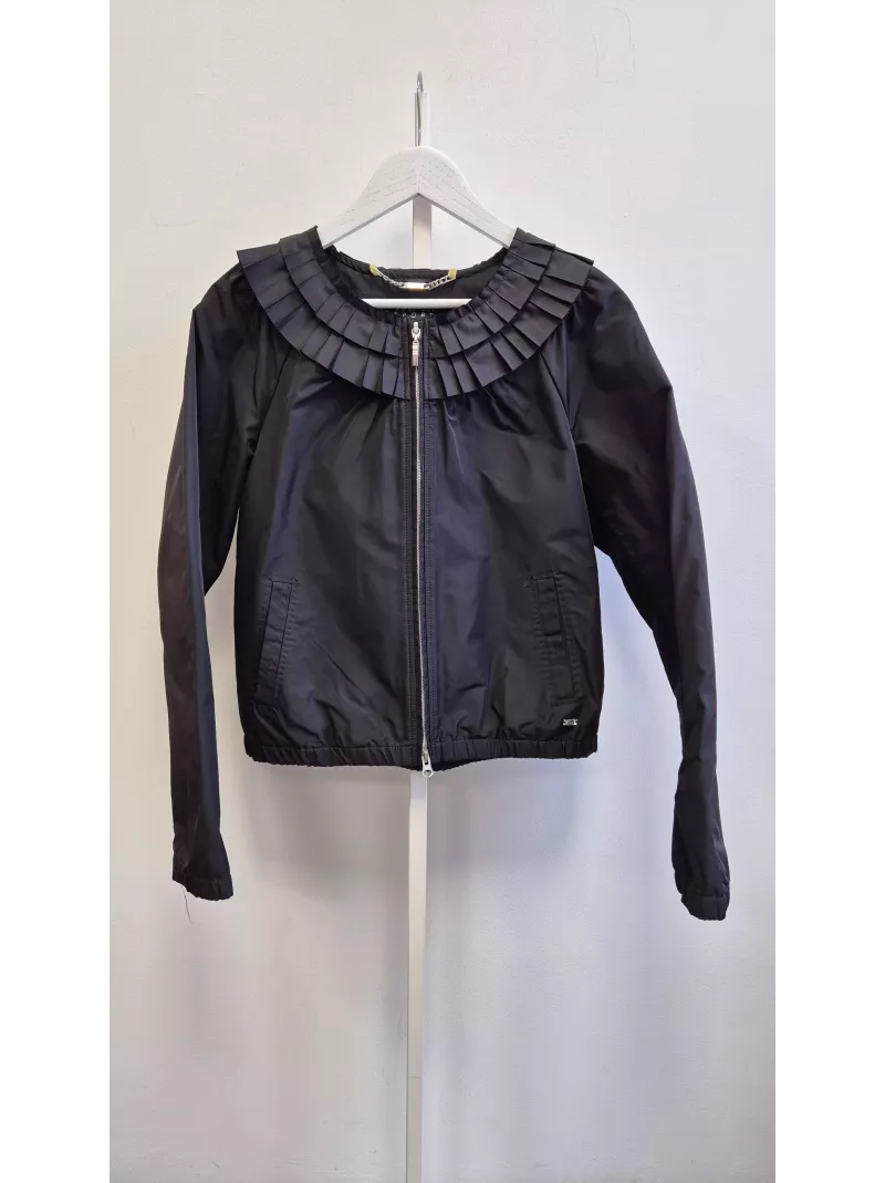 Kurtka ESCADA Sport czarna plisowany kołnierz 36/38 – Stylowy Komis