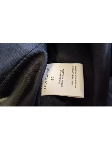 Płaszcz skórzany HEXELINE  połysk r. 40 | Stylowy Komis