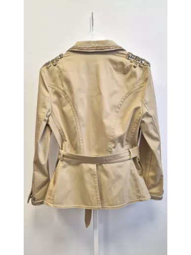 Ermanno Scervino beżowa marynarka zdobiona kryształami – Stylowy Komis