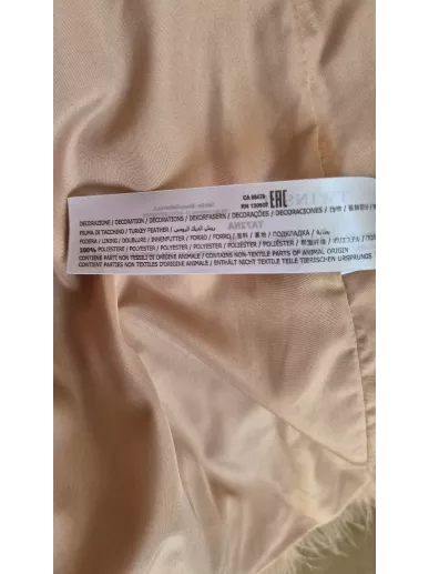 Twinset różowa futrzana kamizelka z piórami M – Stylowy Komis