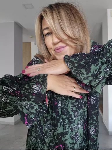 Sukienka bawełniana S MaxMara w kwiaty zielona czarna | Stylowy Komis