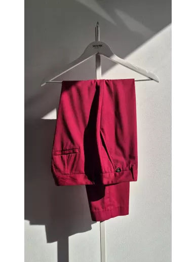 Twin-Set spodnie bordo M – eleganckie włoskie spodnie z kantem | Stylo