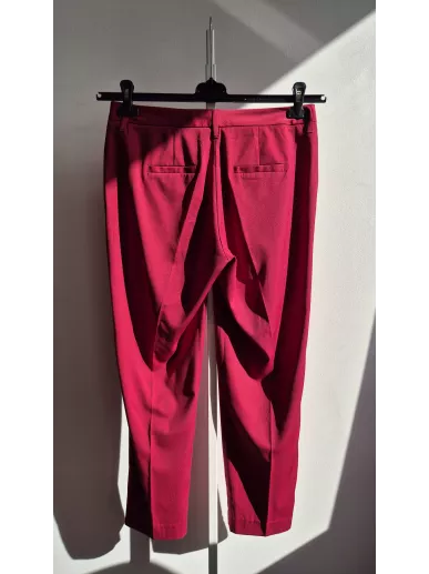 Twin-Set spodnie bordo M – eleganckie włoskie spodnie z kantem | Stylo