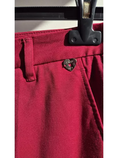 Twin-Set spodnie bordo M – eleganckie włoskie spodnie z kantem | Stylo