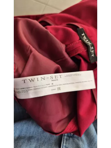 Twin-Set spodnie bordo M – eleganckie włoskie spodnie z kantem | Stylo
