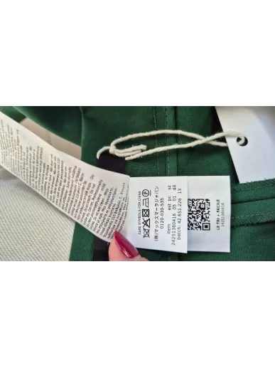 Spodnie z wełny dziewiczej MaxMara Weekend zielone culottes r. 44 IT