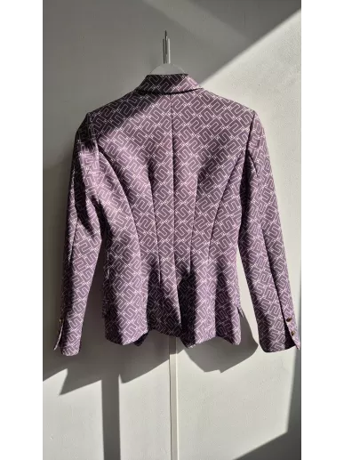 Elisabetta Franchi żakiet liliowy z monogramem EF – Stylowy Komis