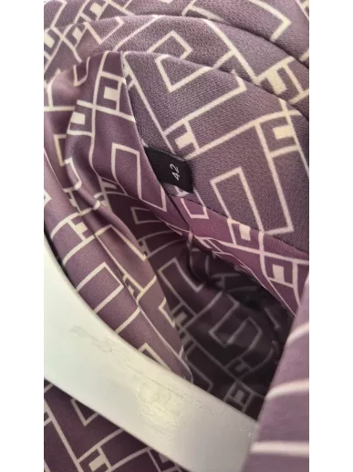 Elisabetta Franchi żakiet liliowy z monogramem EF – Stylowy Komis