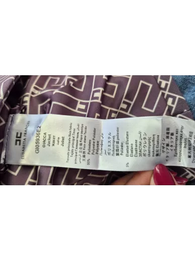 Elisabetta Franchi żakiet liliowy z monogramem EF – Stylowy Komis