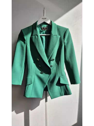 Elisabetta Franchi zielony żakiet dwurzędowy – Stylowy Komis