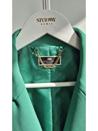 Elisabetta Franchi zielony żakiet dwurzędowy – Stylowy Komis
