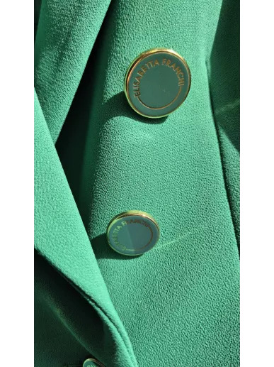 Elisabetta Franchi zielony żakiet dwurzędowy – Stylowy Komis