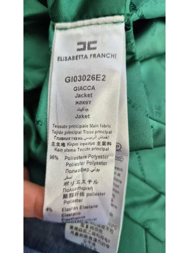 Elisabetta Franchi zielony żakiet dwurzędowy – Stylowy Komis