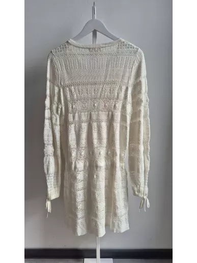 Sukienka ażurowa Chloé ecru z bawełny i jedwabiu M – Stylowy Komis