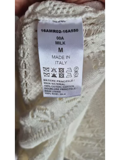 Sukienka ażurowa Chloé ecru z bawełny i jedwabiu M – Stylowy Komis