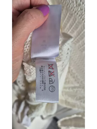 Sukienka ażurowa Chloé ecru z bawełny i jedwabiu M – Stylowy Komis