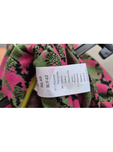 Spodnie Sem Per Lei Made in Italy różowo-zielona pepitka – Stylowy Kom