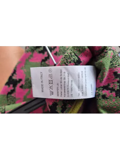 Spodnie Sem Per Lei Made in Italy różowo-zielona pepitka – Stylowy Kom