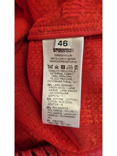 Ermanno Scervino czerwona sukienka z frędzlami Made in Italy