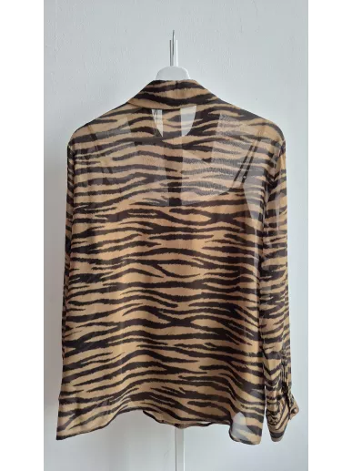 Jedwabna koszula MaxMara Studio w zwierzęcy print