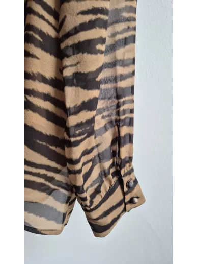 Jedwabna koszula MaxMara Studio w zwierzęcy print