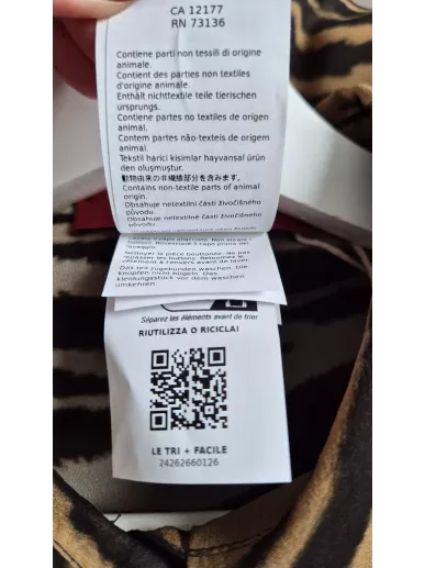 Jedwabna koszula MaxMara Studio w zwierzęcy print