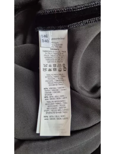 Blumarine czarna welurowa sukienka z koronką Made in Italy