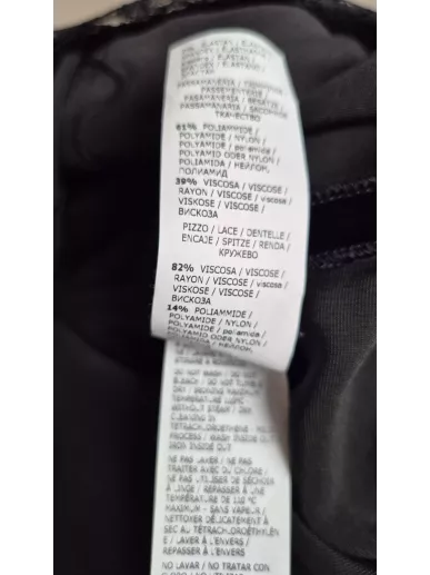 Blumarine czarna welurowa sukienka z koronką Made in Italy